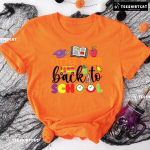 Little Miss Back To School Apple Ruler Clock Bus Teacher Student T-Shirt