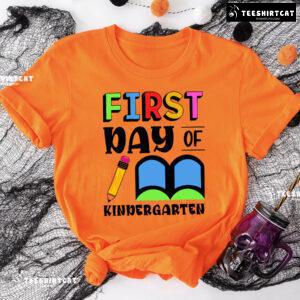 First Day Of Kindergarten Pencil Book Back To School T-Shirt