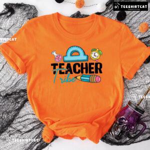 Teacher Tribe Pencil Ruler Clock Flask Back To School T-Shirt
