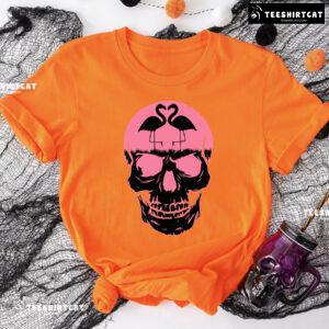 Skull With Lovely Flamingo T-Shirt