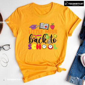 Little Miss Back To School Apple Ruler Clock Bus Teacher Student T-Shirt