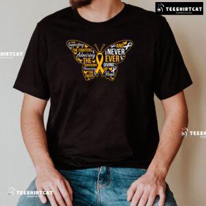 Supporting The Fighters Admiring The Survivors Childhood Cancer T-Shirt