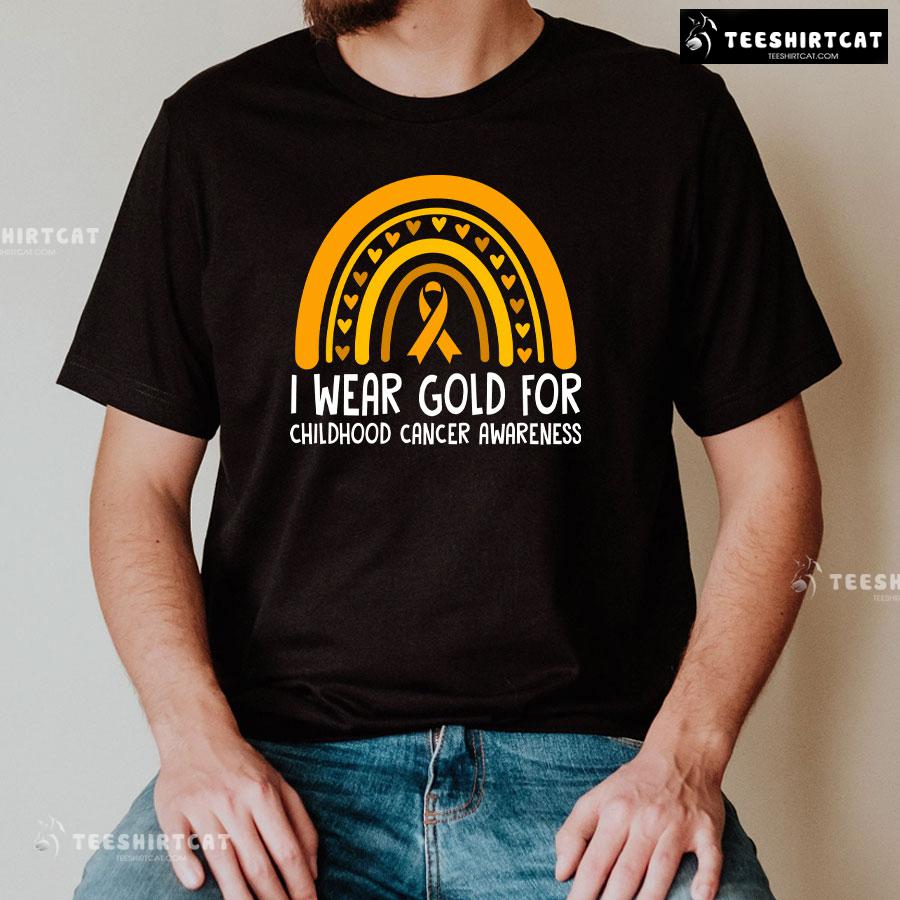 We Wear Gold For Childhood Cancer Awareness T-Shirt