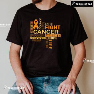 Strength Courage Love Faith Fight Childhood Cancer Awareness T-Shirt