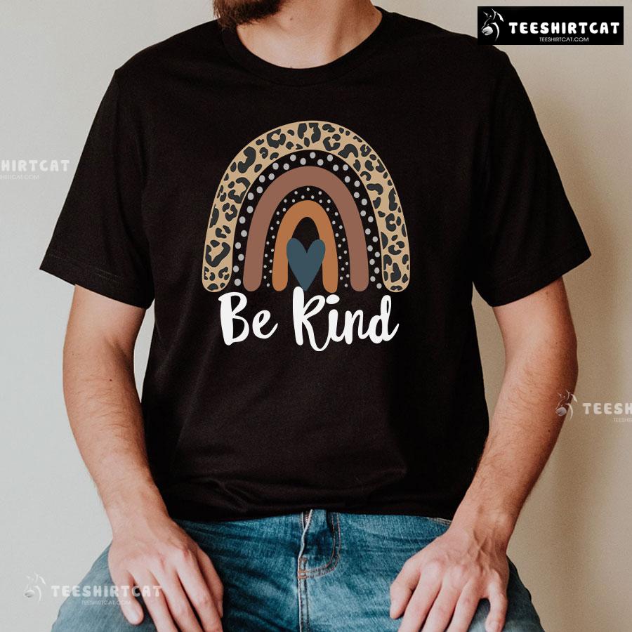 Be Kind Every Child Matters Rainbow Leopard T-Shirt