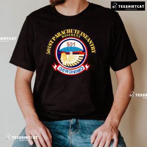 501st Parachute Infantry Regiment Geronimo United States Army T-Shirt