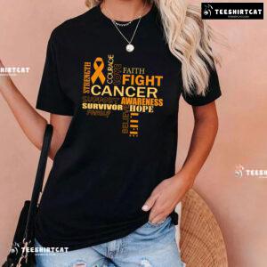 Strength Courage Love Faith Fight Childhood Cancer Awareness T-Shirt