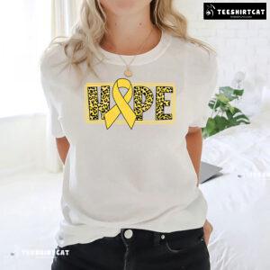 Hope Leopard Childhood Cancer Awareness T-Shirt