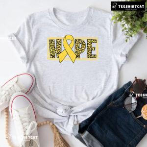 Hope Leopard Childhood Cancer Awareness T-Shirt