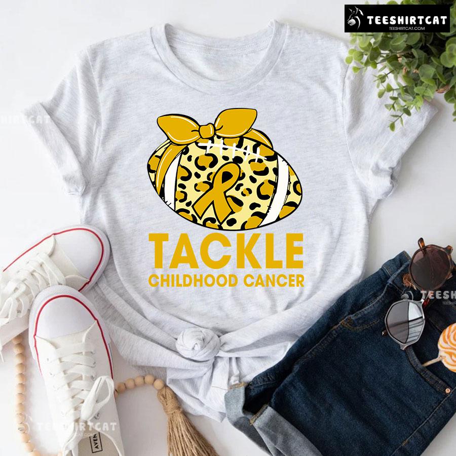 Tackle Childhood Cancer Leopard T-Shirt