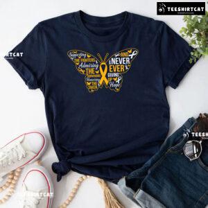 Supporting The Fighters Admiring The Survivors Childhood Cancer T-Shirt