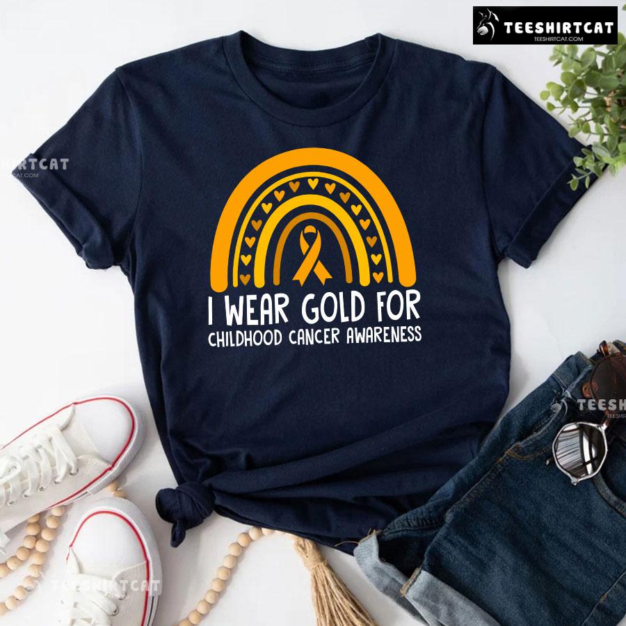 We Wear Gold For Childhood Cancer Awareness T-Shirt
