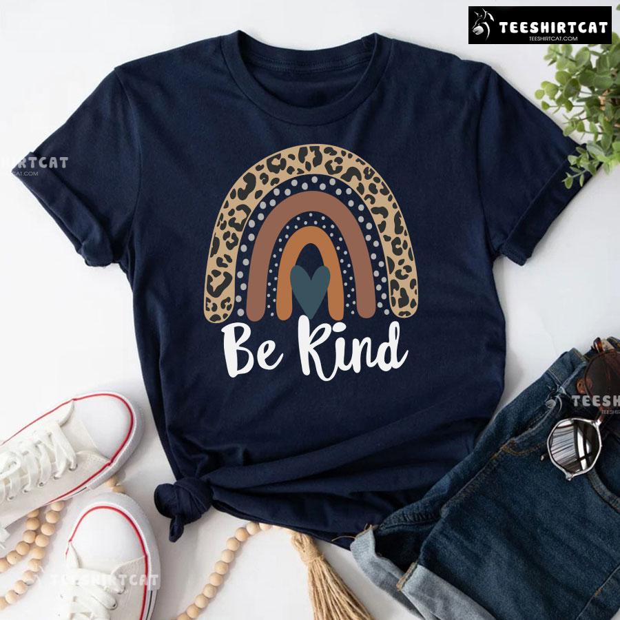Be Kind Every Child Matters Rainbow Leopard T-Shirt
