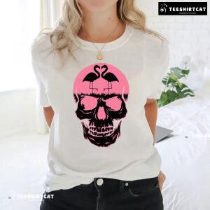 Skull With Lovely Flamingo T-Shirt