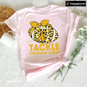 Tackle Childhood Cancer Leopard T-Shirt