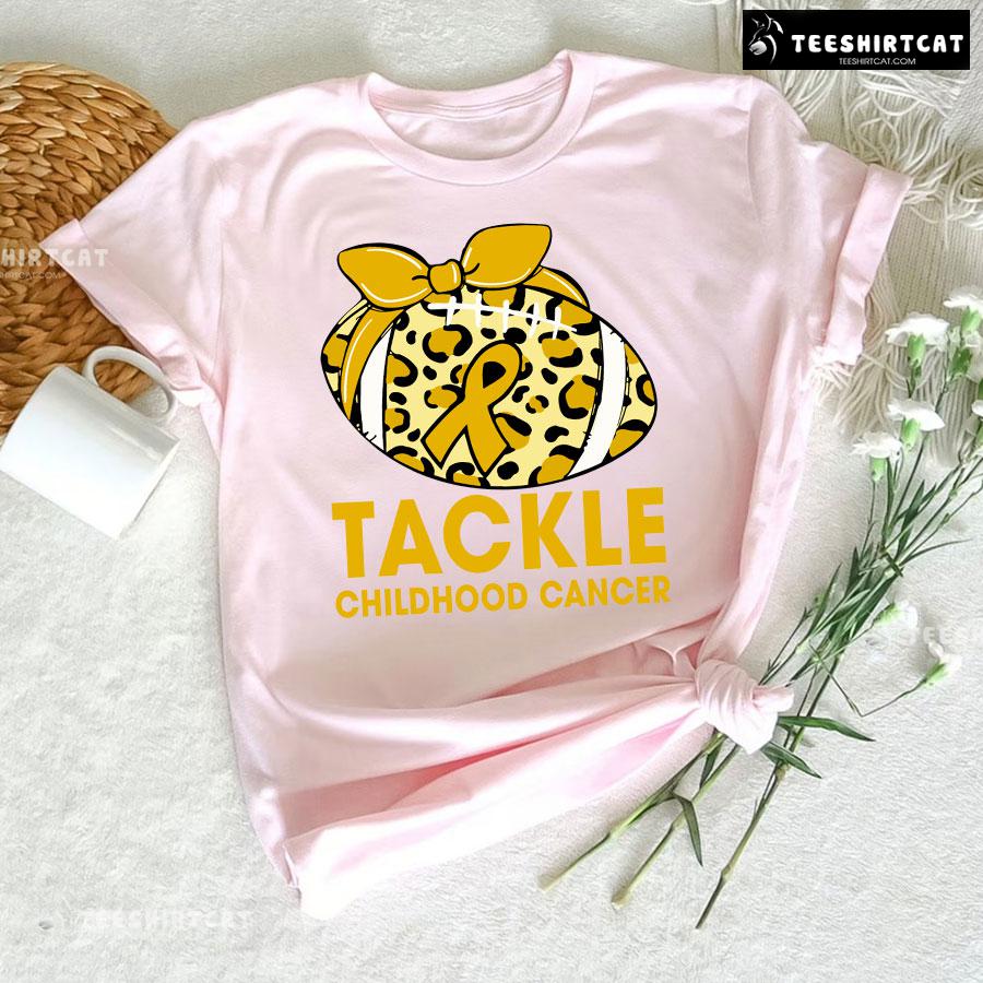 Tackle Childhood Cancer Leopard T-Shirt
