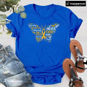 Supporting The Fighters Admiring The Survivors Childhood Cancer T-Shirt