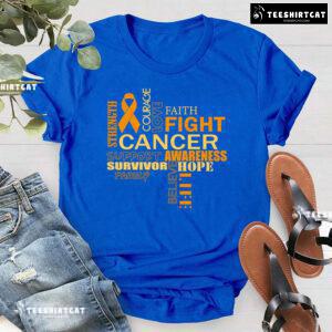 Strength Courage Love Faith Fight Childhood Cancer Awareness T-Shirt