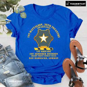 1st Battalion 36th Infantry Spartans 1st Brigade 1st Armored Division Ready First Combat Team T-Shirt