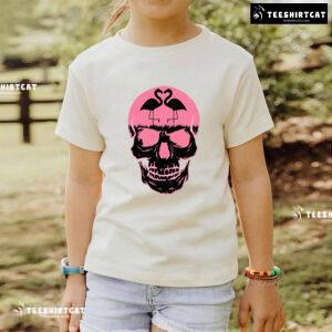 Skull With Lovely Flamingo T-Shirt