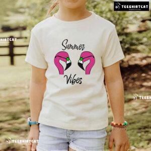 Summer Vibes Flamingo With Glasses T-Shirt