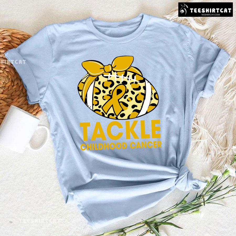 Tackle Childhood Cancer Leopard T-Shirt