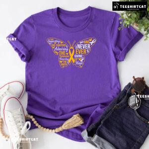 Supporting The Fighters Admiring The Survivors Childhood Cancer T-Shirt