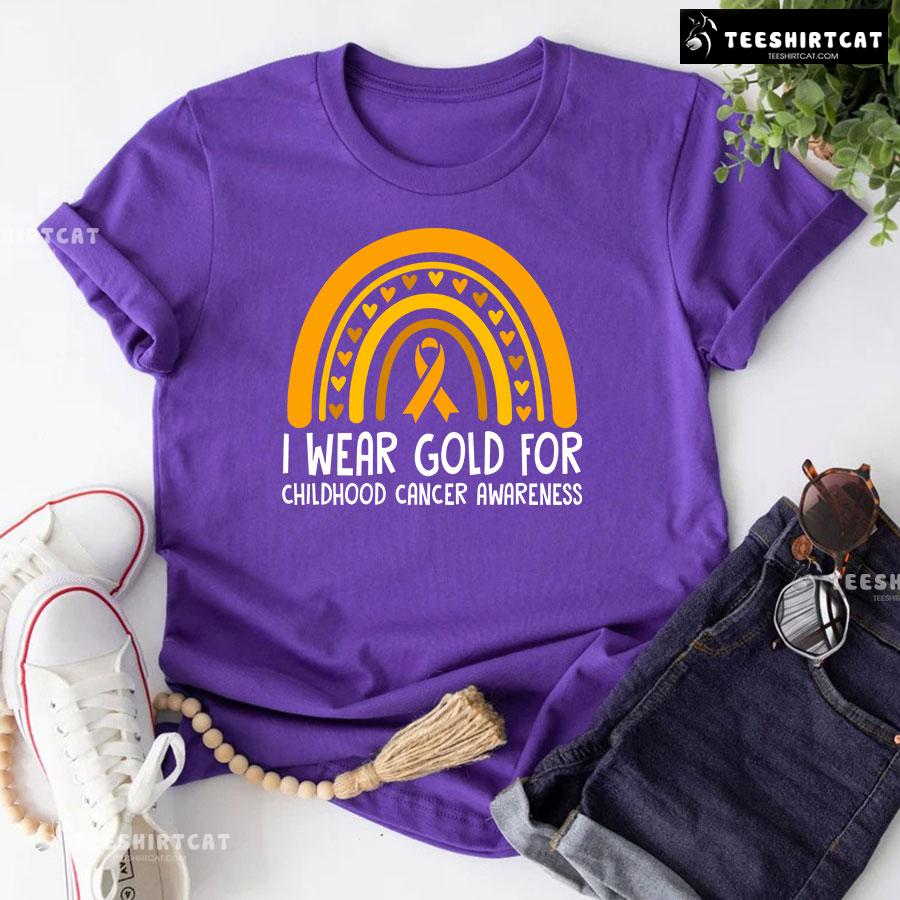 We Wear Gold For Childhood Cancer Awareness T-Shirt