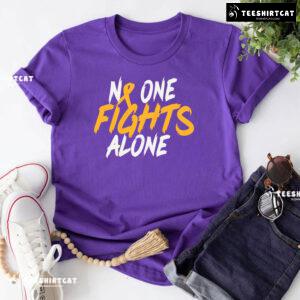No One Fights Alone Childhood Cancer Awareness T-Shirt