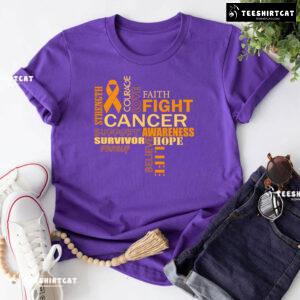 Strength Courage Love Faith Fight Childhood Cancer Awareness T-Shirt