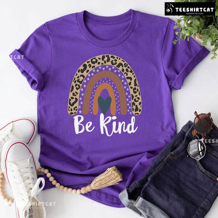 Be Kind Every Child Matters Rainbow Leopard T-Shirt