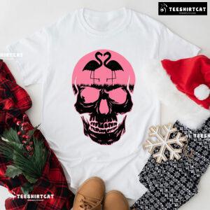 Skull With Lovely Flamingo T-Shirt
