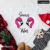 Summer Vibes Flamingo With Glasses T-Shirt