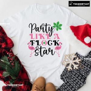 Party Like A Flock Star Flamingo T-Shirt