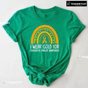 We Wear Gold For Childhood Cancer Awareness T-Shirt