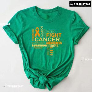 Strength Courage Love Faith Fight Childhood Cancer Awareness T-Shirt