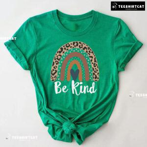 Be Kind Every Child Matters Rainbow Leopard T-Shirt