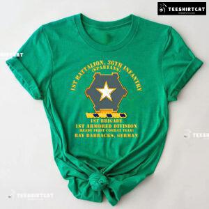 1st Battalion 36th Infantry Spartans 1st Brigade 1st Armored Division Ready First Combat Team T-Shirt
