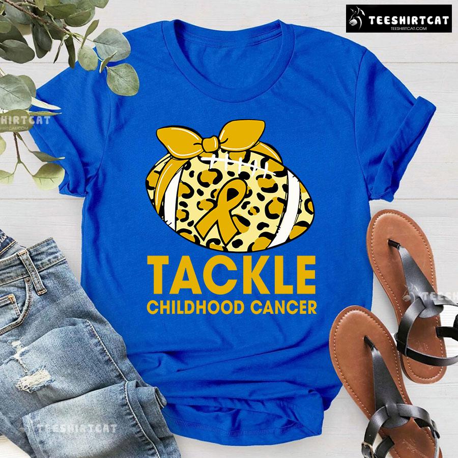 Tackle Childhood Cancer Leopard T-Shirt