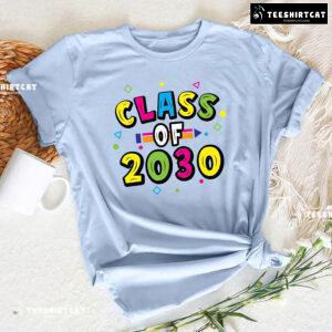 Class Of 2030 Crayon Student Back To School T-Shirt