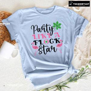 Party Like A Flock Star Flamingo T-Shirt