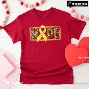Hope Leopard Childhood Cancer Awareness T-Shirt