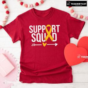 Support Squad Yellow Ribbon Childhood Cancer Awareness T-Shirt
