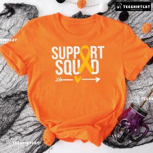 Support Squad Yellow Ribbon Childhood Cancer Awareness T-Shirt