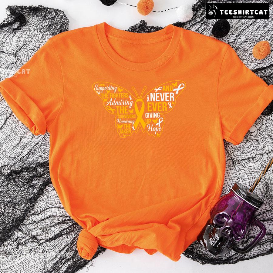 Supporting The Fighters Admiring The Survivors Childhood Cancer T-Shirt
