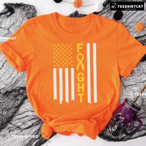 Fight Childhood Cancer American Flag T-Shirt