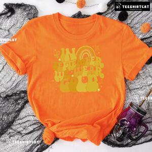 In September We Wear Gold Childhood Cancer Awareness Rainbow T-Shirt