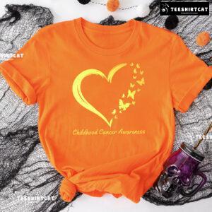Childhood Cancer Awareness Heart Butterflies T-Shirt