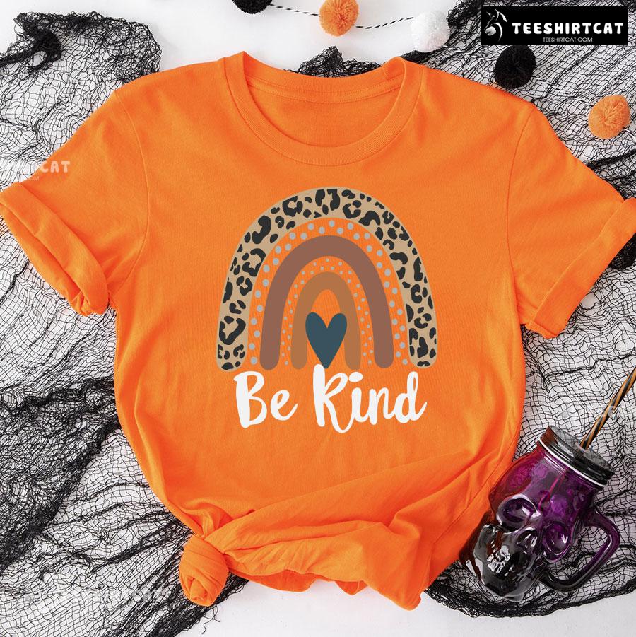 Be Kind Every Child Matters Rainbow Leopard T-Shirt