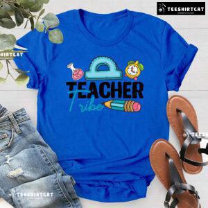Teacher Tribe Pencil Ruler Clock Flask Back To School T-Shirt